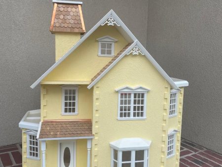 Yellow Dollhouse ~ 3 Stories ~ 6 Rooms ~ 1  Scale ~ Electrified Supply