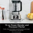 Ninja SS351 Foodi Power Blender & Processor System 1400 WP Smoothie Bowl Maker & Nutrient Extractor* 6 Functions for Bowls, Spreads, Dough & More, smartTORQUE, 72-oz.** Pitcher & To-Go Cups, Silver Cheap