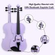 ADM Acoustic Violin for Kids Beginners,1 4 Size Acoustic Violin Fiddle for Teens Students Violin Starter Kit with Hard Case, Rosin, Shoulder Rest, Bow, Violin Music Stand and Strings,Purple Hot on Sale