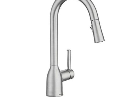 Moen 87233SRS Adler One-Handle High Arc Pulldown Kitchen Faucet with Power Clean, Spot Resist Stainless Hot on Sale