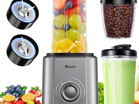 VEWIOR 1200W Blender for Shakes and Smoothies, Personal Blender with 6-Edge Blade, 22oz*2 BPA Free To-Go Cups, 3 Modes Control, Suitable for Kitchen, Ideal for Frozen Drinks, Sauces Cheap