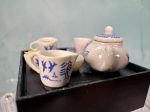 Dollhouse Miniature ~ Artisan Avon Handmade Hand Painted Porcelain Asian Teaset For 2 Discount