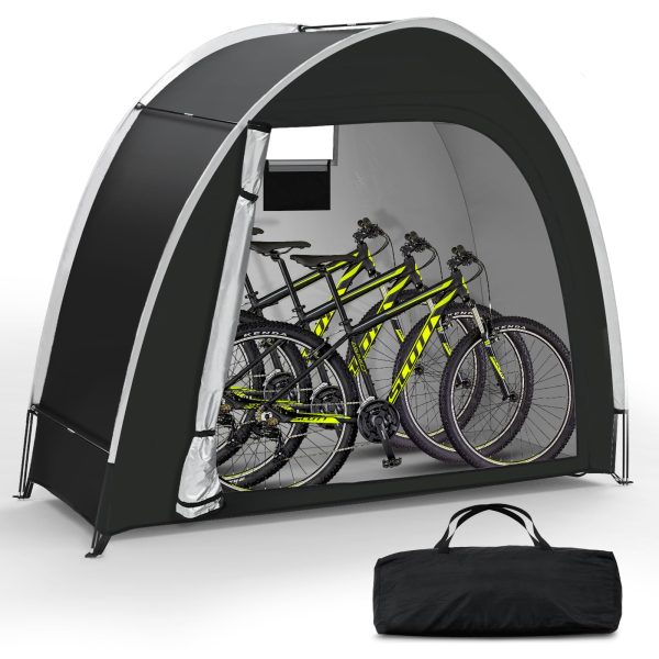 Bike Storage Shed Tent - Upgraded Outdoor Portable Bicycle Storage Sheds with 210D Oxford Fabric PU5000 Waterproof for 2-3 Bikes, Bike Cover Shelter for Motorcycle,Garden Tool etc, Bike Tent Bike Shed For Discount