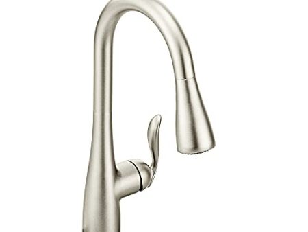 Moen 7594SRS Arbor One-Handle Pulldown Kitchen Faucet Featuring Power Boost and Reflex, Spot Resist Stainless Fashion