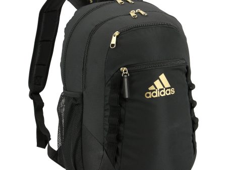 adidas Excel 6 Backpack, Black Gold Metallic, One Size Fashion