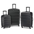 Samsonite Omni PC Hardside Expandable Luggage with Spinner Wheels, Black, Checked-Medium 24-Inch Online now