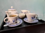 Dollhouse Miniature ~ Artisan Avon Handmade Hand Painted Porcelain Asian Teaset For 2 Discount