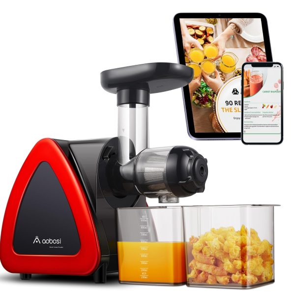 Slow Juicer, Aobosi Slow Masticating Juicer, Cold Press Juicer Machines with Reverse Function, Quiet Motor, High Juice Yield with Juice Jug & Brush for Cleaning Online Hot Sale