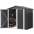 DWVO 6x4ft Metal Outdoor Storage Shed, Large Heavy Duty Tool Sheds with Lockable Doors & Air Vent for Backyard Patio Lawn to Store Bikes, Tools, Lawnmowers,Dark Gray Online