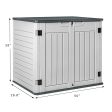 Devoko Resin Outdoor Storage Shed 34 Cu Ft Horizontal Outdoor Storage Cabinet Waterproof Patio Tools Storage Box for Sofa Cushion, Lawn Mower and Garbage Cans For Cheap