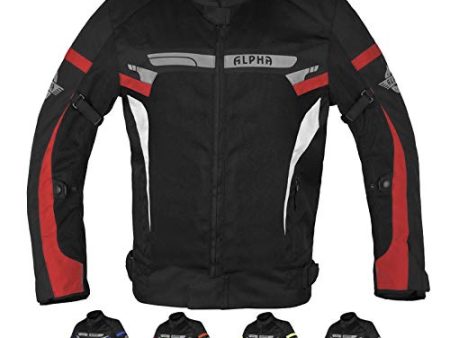 ALPHA CYCLE GEAR BREATHABLE BIKERS RIDING PROTECTION MOTORCYCLE JACKET MESH CE ARMORED (RED SPARROW, X-LARGE) For Sale