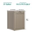 YITAHOME Outdoor Storage Box 48 Gallon, Secure Lockable Resin Package Delivery Container, Deck Box for Porch & Curbside, Brown For Cheap