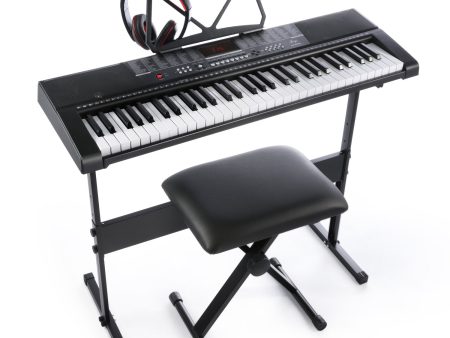 61key Standard Keys Keyboard with USB Music Player,Including Headphone,Stand,Stool & Power Supply-The electronic keyboards Discount