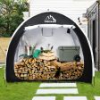 PROLEE Bike Shed 6.6FT, Waterproof Oxford Fabric Storage Tent for 2 Bikes, Outdoor Storage with Window Design, Black Sale