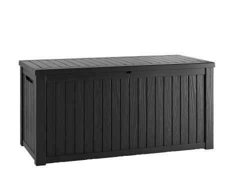 180GAL Deck Box, Outdoor Storage Boxes Lockable Lid for Garden Tools, Patio Furniture, Pool Suppliesand Cushions Black Online now