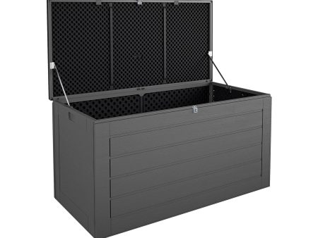 Cosco Outdoor Living 88180BGY1E Cosco Outdoor Patio Storage, Extra Large, 180 Gallons, Charcoal Deck Box, Black Gray Online Hot Sale