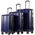 Coolife Luggage Expandable Suitcase PC+ABS 3 Piece Set with TSA Lock Spinner 20in24in28in Fashion