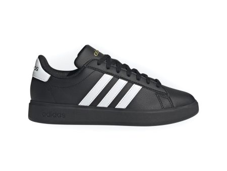 adidas Women s Grand Court 2.0 Sneaker, Black White Gold Metallic, 7 Discount