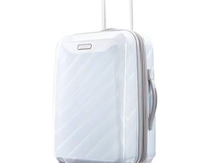 American Tourister Moonlight Hardside Expandable Luggage with Spinner Wheels, Iridescent White, Carry-On 21-Inch Fashion