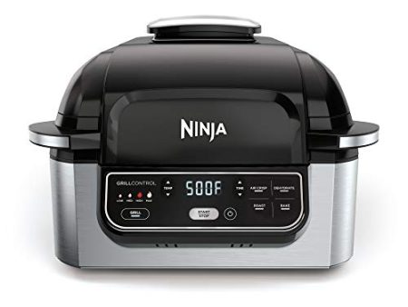 Ninja AG301 Foodi 5-in-1 Indoor Grill with Air Fry, Roast, Bake & Dehydrate, Black Silver Online now