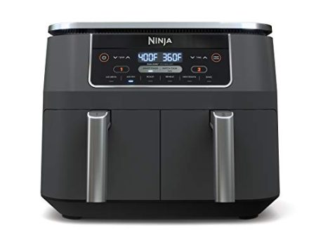 Ninja DZ201 Foodi 8 Quart 6-in-1 DualZone 2-Basket Air Fryer with 2 Independent Frying Baskets, Match Cook & Smart Finish to Roast, Broil, Dehydrate & More for Quick, Easy Meals, Grey Hot on Sale