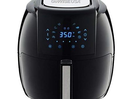 GoWISE USA 1700-Watt 5.8-QT 8-in-1 Digital Air Fryer with Recipe Book, Black For Sale