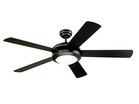 Westinghouse Lighting 7224200 Comet Indoor Ceiling Fan with Light, Matte Black Supply