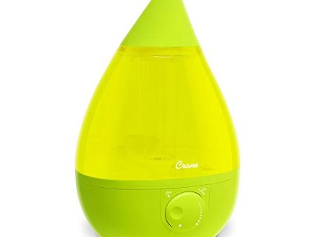 Crane Drop Ultrasonic Cool Mist Air Humidifier for Plants Home Bedroom Baby Nursery and Office, Filter Free, 500 Sq Ft Coverage, Green, 1 Gallon Cheap