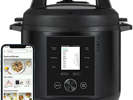 CHEF iQ Smart Pressure Cooker 10 Cooking Functions & 18 Features, Built-in Scale, 1000+ Presets & Times & Temps w App for 600+ Foolproof Guided Recipes, Rice & Slow Electric MultiCooker, 6 Qt Online Sale