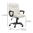 Amazon Basics Classic Puresoft Padded Mid-Back Office Computer Desk Chair with Armrest - Cream Online Hot Sale