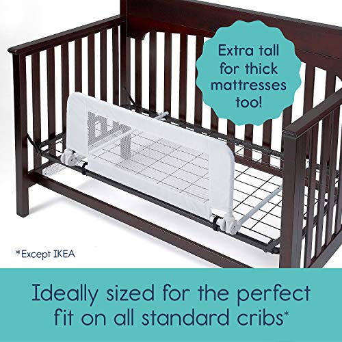 hiccapop Convertible Crib Bed Rail for Toddlers | Crib Rail Guard, Toddler Bed Rail for Crib | Baby Bed Rail Guard with Reinforced Anchor Safety Supply