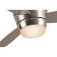 Harbor Breeze Mazon 44-in Brushed Nickel Flush Mount Indoor Ceiling Fan with Light Kit and Remote (3-Blade) For Cheap