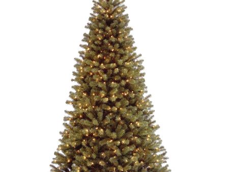 National Tree Company Pre-Lit Artificial Full Christmas Tree, Green, North Valley Spruce, White Lights, Includes Stand, 6.5 Feet on Sale