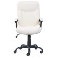 Amazon Basics Classic Puresoft Padded Mid-Back Office Computer Desk Chair with Armrest - Cream Online Hot Sale