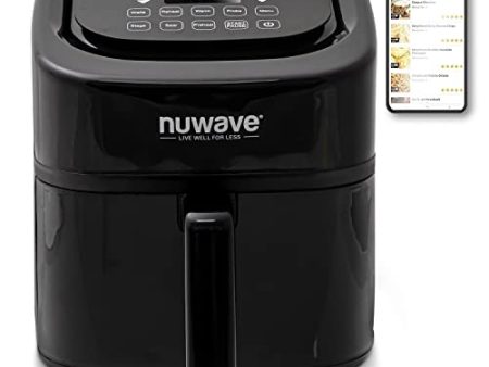 NuWave 8QT Brio 6-in-1 Digital Air Fryer with Integrated Digital Temperature Probe, 100 Touch & Go Menu Presets, Convenient Sear, Reheat & Warm Buttons & Adjustable Wattage Control Online Sale