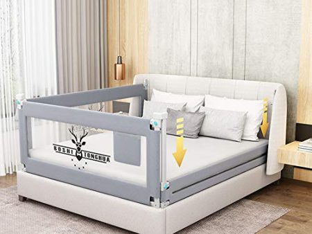 Lsbod Bed Rail for Toddlers Extra Long Baby Bed Rails Guard Safety Bedrail for Kids Twin, Double, Full Size Queen & King Mattress(1side 59  Lx27 H)… For Sale