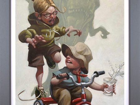 Keep Absolutely Still, Her Vision Is Based On Movement Hand Embellished Canvas by Craig Davison Sale