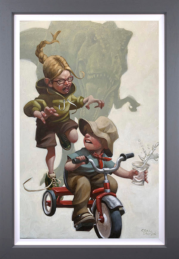 Keep Absolutely Still, Her Vision Is Based On Movement Hand Embellished Canvas by Craig Davison Sale