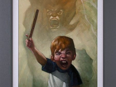 Thunder, Thunder, Thunder Cats Hooo Hand Embellished Canvas by Craig Davison For Sale